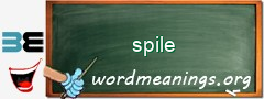 WordMeaning blackboard for spile